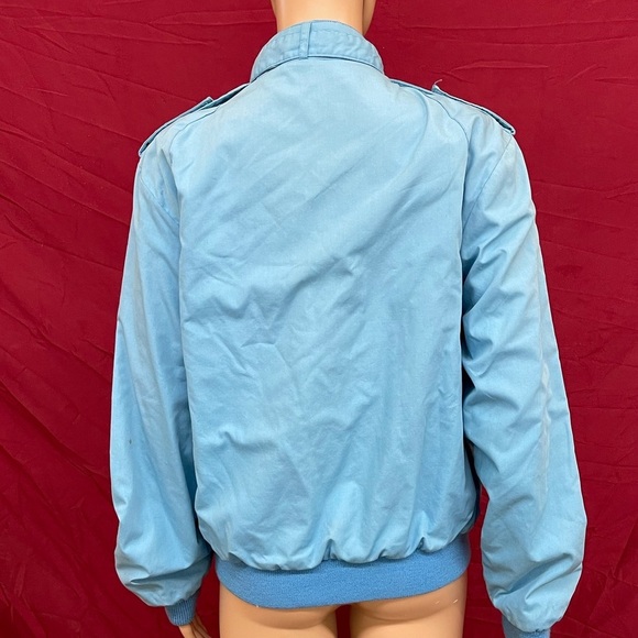 Vintage 1980’s Sears Cafe Racer Jacket Baby Blue size Medium - Picture 3 of 7